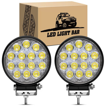 2 Pcs 4.5Inch 42W 4200LM Led Work Light